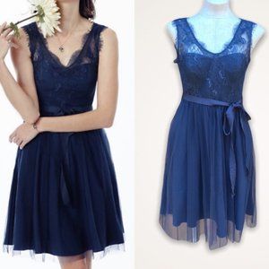 Beautiful navy blue lace dress